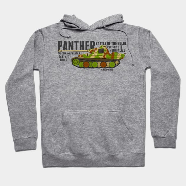 Panther Ausf.G 111 Houffalize Hoodie by Panzerpicture